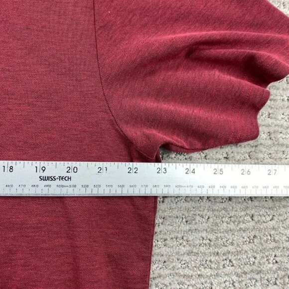 Travis Mathew Golf Shirt Men Extra Large XL Red Gray Stang & Company Poly Cotton - Picture 8 of 9